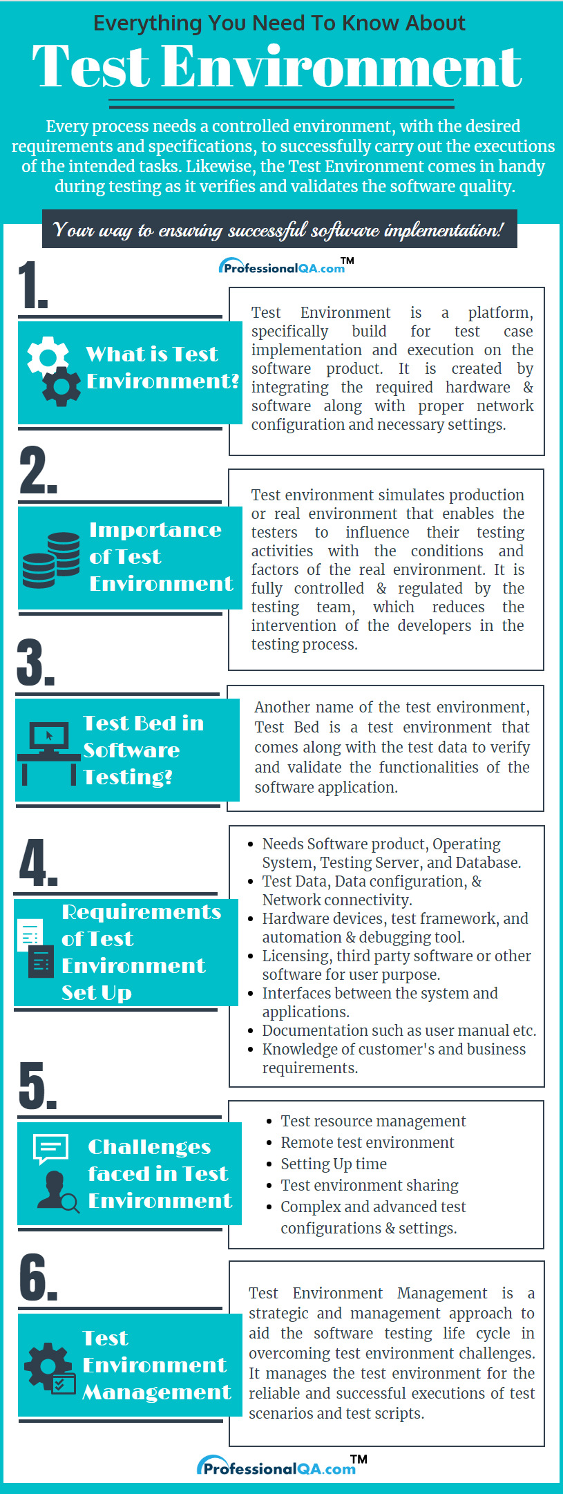 Test Environment infographics